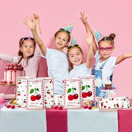 Cherry Party Favor Bags - 50Pcs Red Sweet Cherry Goody Treat Gifts