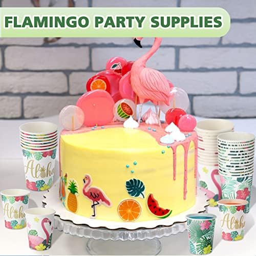 Hoolerry 60 Piece Tropical Luau Cups Aloha Party