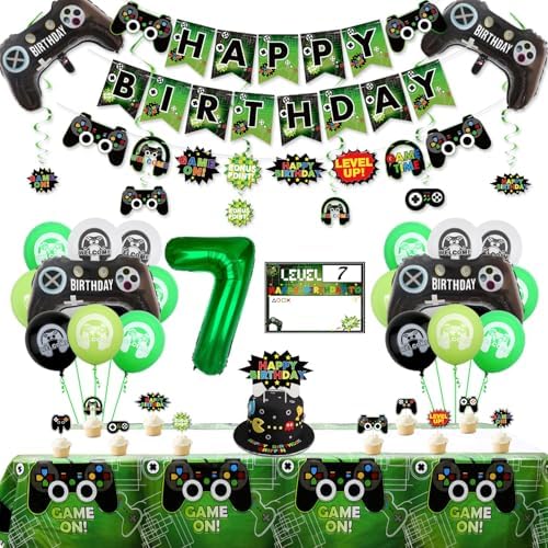 Video Game Party Decorations for 7th Birthday Boys