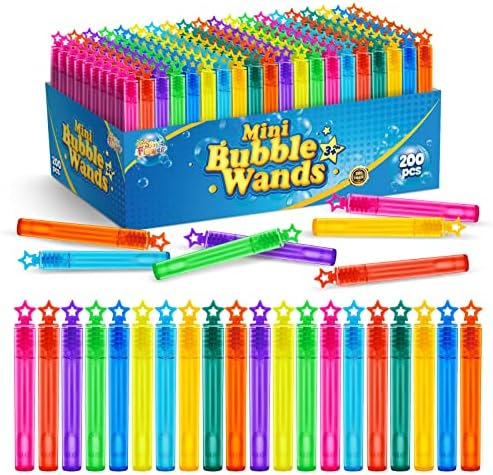 SpringFlower 200 Piece Mini Bubble Wands Party Favors