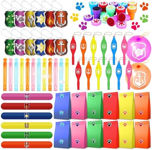 75PCS Dog Paw Party Favor Pack for Kids