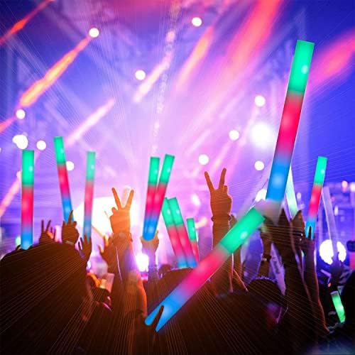 174 Pack LED Foam Glow Sticks with 3 Modes