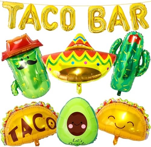 Taco Fiesta Balloons 13Pcs Party Decorations