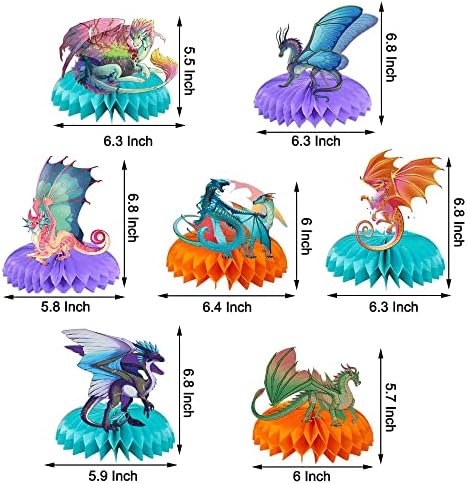 7 Pcs Wings of Fire Birthday Decorations with LED Light