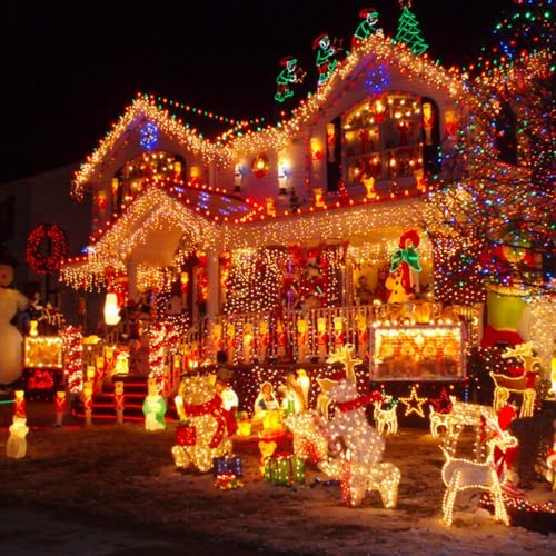 Dazzle Bright 174 Foot LED Christmas String Lights with 8 Modes