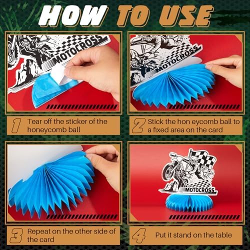 Zonon 9 Piece Dirt Bike Party Decorations