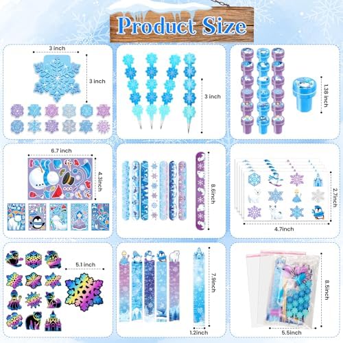 BenLouis 108Pcs Frozen Themed School Party Favors Set