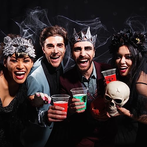 Eaasty 100 Pack Halloween Clear Drinking Cups