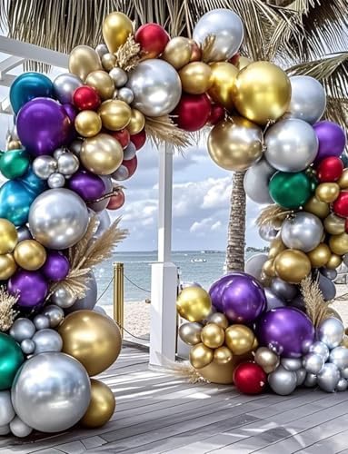 Chrome Metallic Balloons 66 Pack for Party Decorations