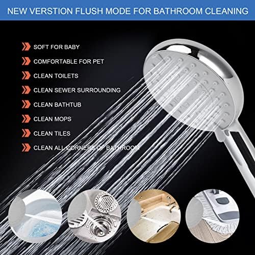 Gsycle Handheld Shower Head with 5 Spray Settings