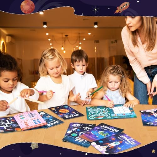 Kosiz 24 Pcs Outer Space Activity Book Kids
