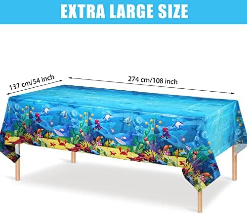 Tiamon Ocean Animals Table Covers 3 Pack 54x108 Inch