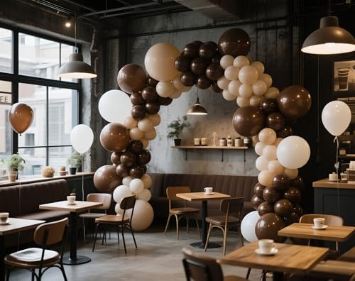 Dark Brown Latex Balloons 145pcs Set for Decorations