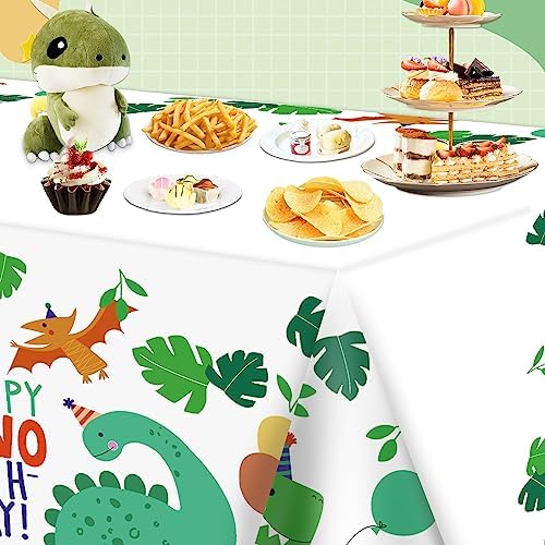 4 Pack Dinosaur Tablecloths for Birthday Party Decorations