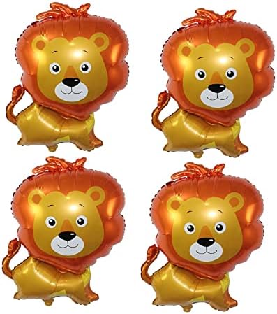 CHIL 4PCS 33 Inch Lion Foil Balloons