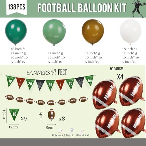 Football Party Decorations Kit 120PCS
