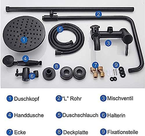 TECKI LED Shower Head with Hand Sprayer and 8 Massage Nozzles