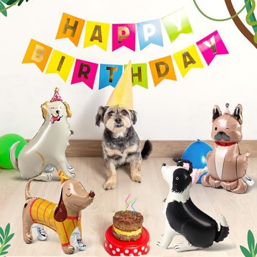 Hungdao 6pcs Dog Balloons Birthday Party Decorations