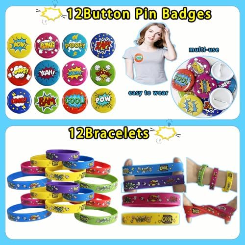 134 Pcs Hero Party Favors Birthday Decorations Set