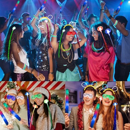 272 pcs Glow Party Supplies Set with LED Glasses