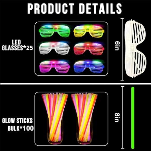 125 Pack Glow in the Dark Party Supplies