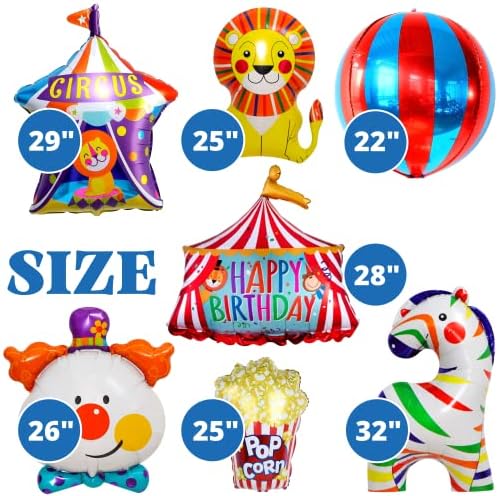 BOGAZNET 9PCS Carnival Foil Balloons Party Decorations