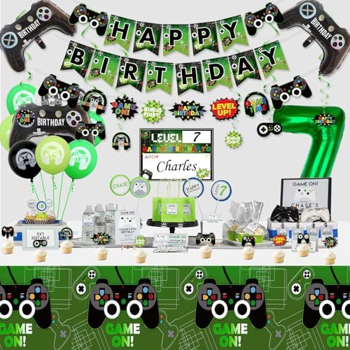 Video Game Party Decorations for 7th Birthday Boys