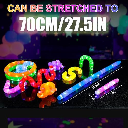 UrChoice Glow Sticks Party Favors 12 PCS Light Up Pop Tubes