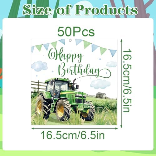 Tractor Themed Birthday Napkins 50PCS Farm Party Decorations