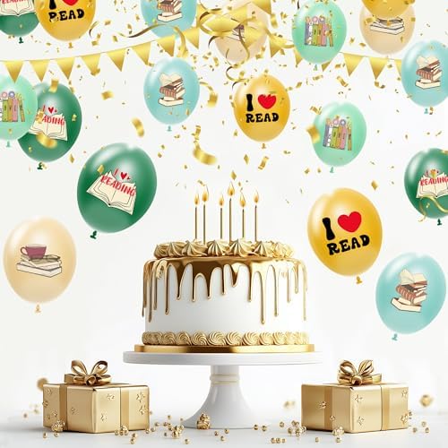 50Pcs Book Themed Balloons for Birthday Party Decor
