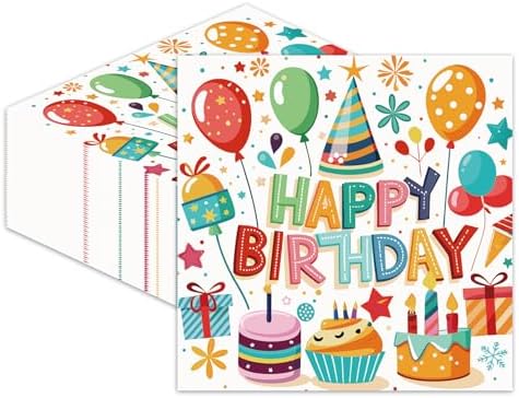Happy Birthday Paper Napkins for Parties and Celebrations