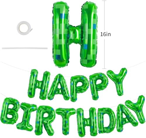 Vuzvuv Happy Birthday Balloon Banner Set