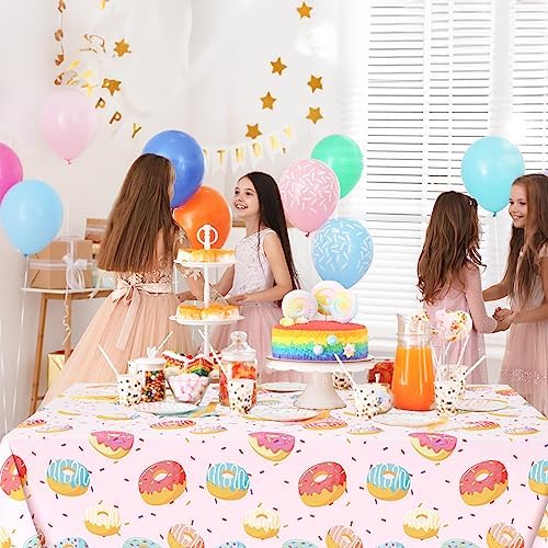 3 Pcs Donut Tablecloth 51x86 Inch Party Decor