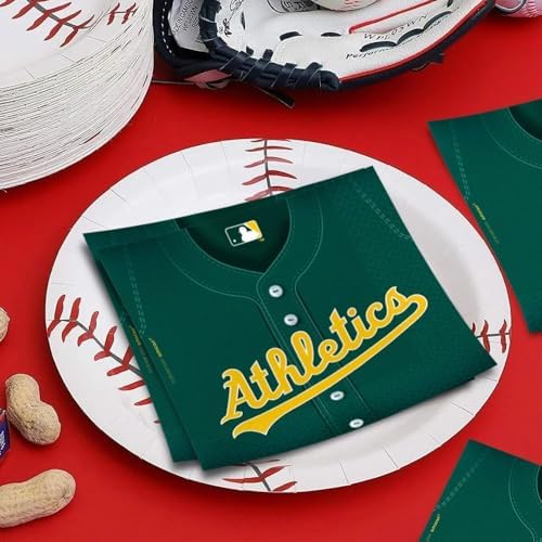MLB Oakland Athletics Green Luncheon Napkins 65x65 Pack of 36