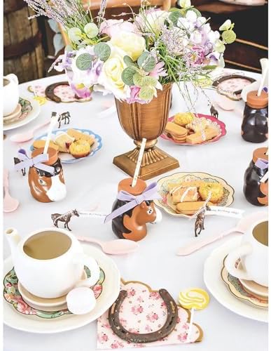 Fun Express Set of 8 Horse Shaped Cups with Lids and Straws