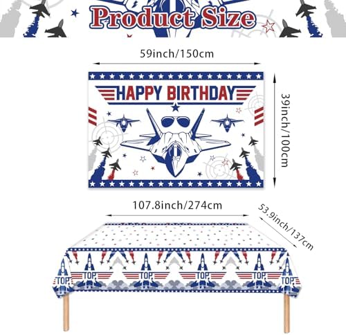 Heidaman Air Force Birthday Decorations Set