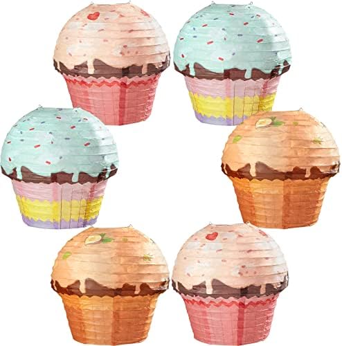 Riakrum 6pcs 12 Inch Candyland Paper Lanterns