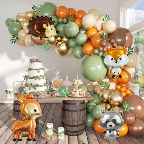 Woodland Animals Balloon Garland Kit 148pcs