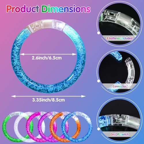 96 Pack LED Party Favors with Light Up Glasses and Glow Bracelets
