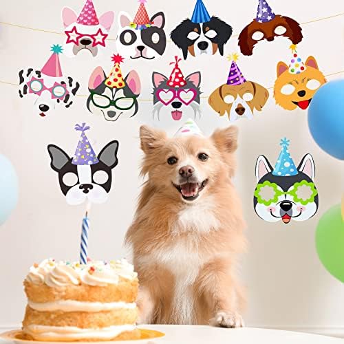 12 Pcs Dog Party Favor Masks for Kids and Adults