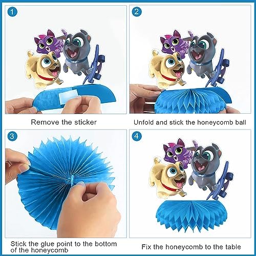Puppy Dog Pals Honeycomb Centerpieces 8 Piece Set
