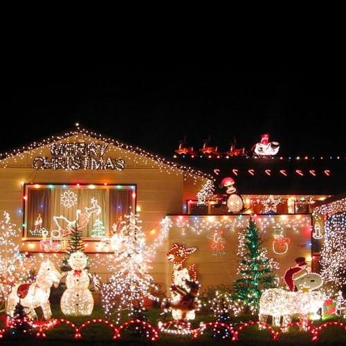 Dazzle Bright 174 Foot LED Christmas String Lights with 8 Modes