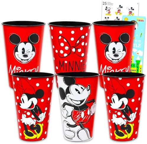 Disney Mickey and Minnie Reusable Tumbler Cup Pack 6 Piece
