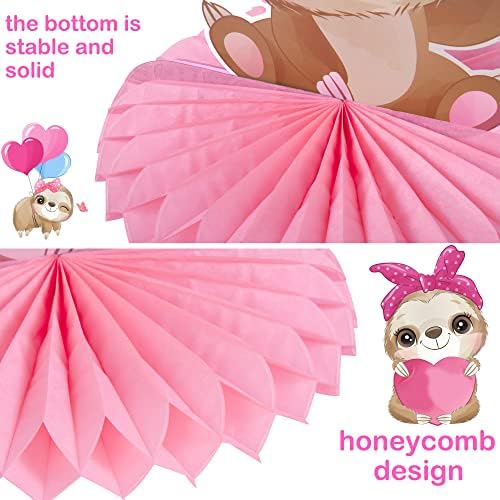 9pcs Sloth Honeycomb Centerpieces for Birthday Party Decor