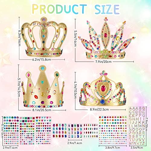 Civaner 17 Pcs Princess Party Crowns DIY Craft Kit