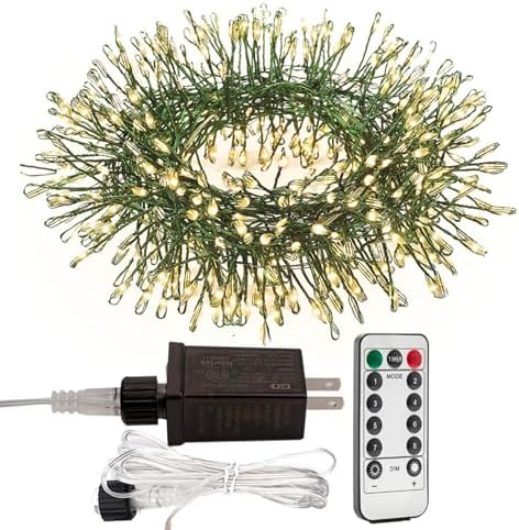 Firecracker Fairy Lights 33FT 300Leds Waterproof Twinkle String Light with Remote Control