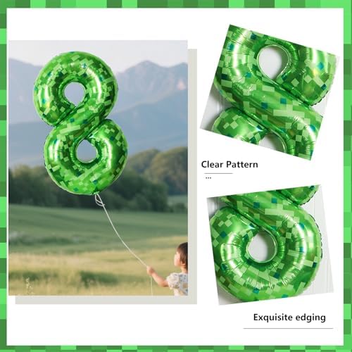 40 Inch Pixel Number 2 Foil Balloon Set of 5