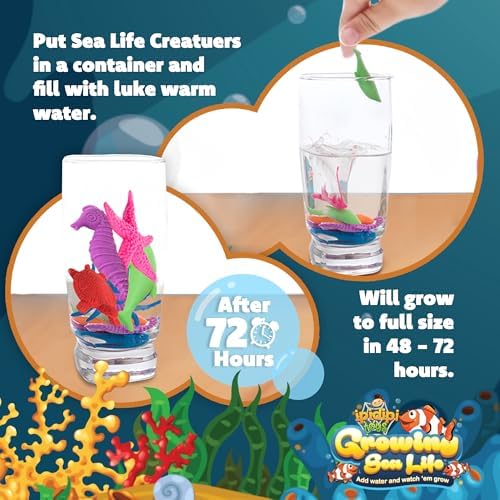 IPIDIPI TOYS Water Growing Sea Creatures Set of 32
