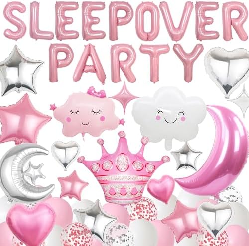Sleepover Party Balloon Set for Girls