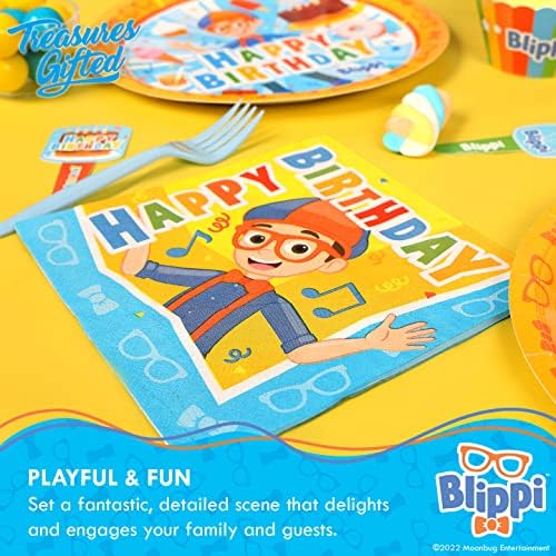 Treasures Gifted Blippi Party Napkins Pack of 16